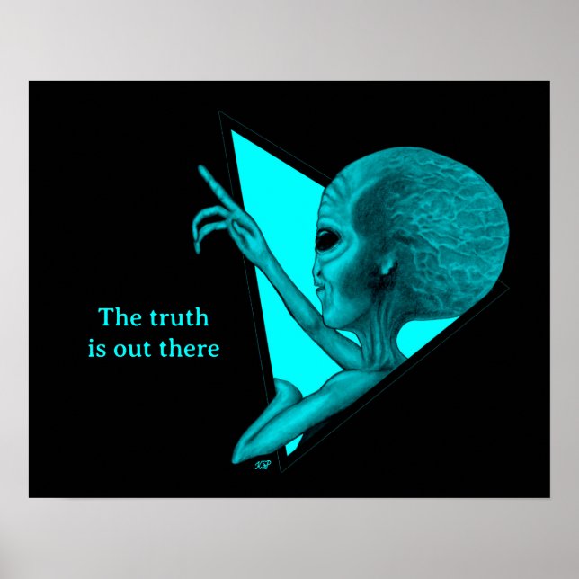 Graue Alien, die Wahrheit ist da draußen Poster (Vorne)