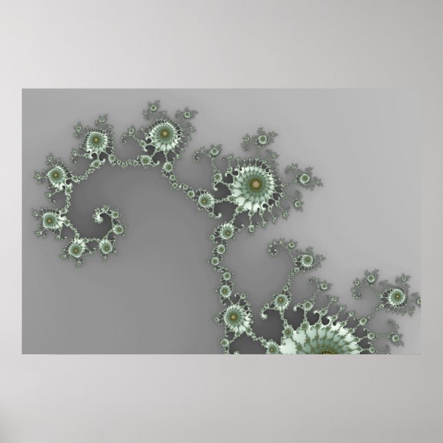 Graue Alien - Fraktal Poster (Vorne)
