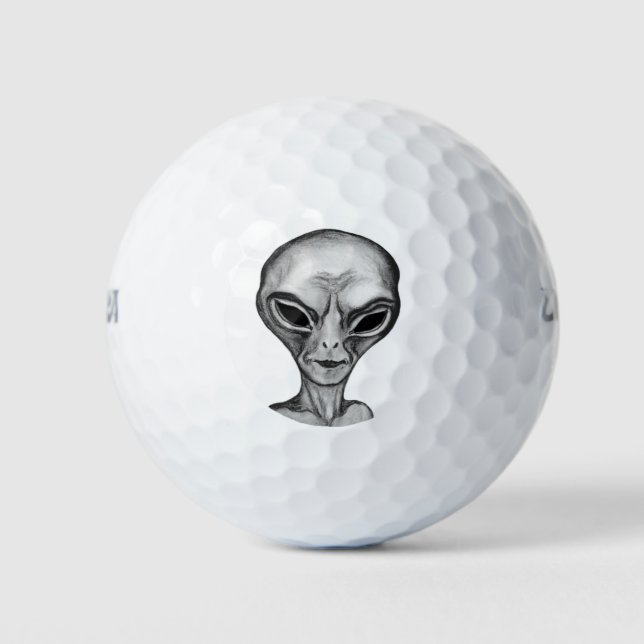 Graue Alien Golfball (Vorderseite)