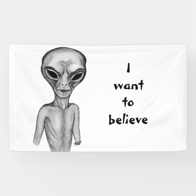 Graue Alien, ich wollte zu glauben Banner (Horizontal)