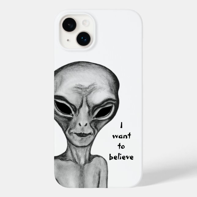 Graue Alien, ich wollte zu glauben Case-Mate iPhone 14 Plus Hülle (Rückseite)