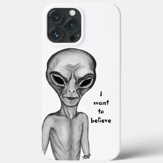 Graue Alien, ich wollte zu glauben Case-Mate iPhone Hülle (Rückseite)