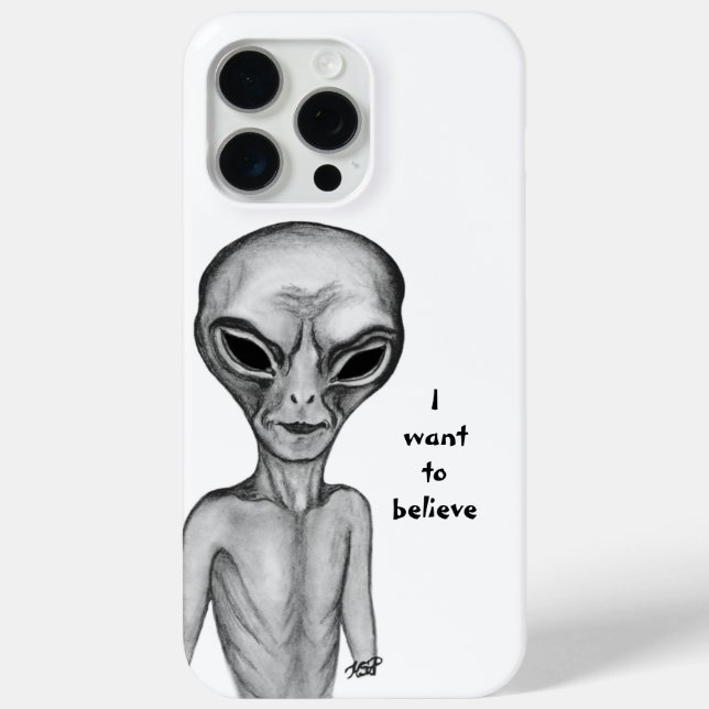 Graue Alien, ich wollte zu glauben Case-Mate iPhone Hülle (Rückseite)