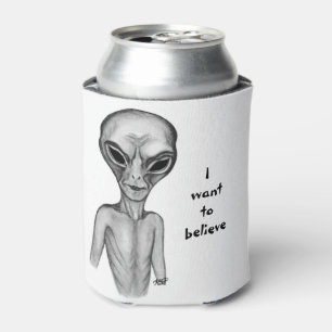 Graue Alien, ich wollte zu glauben Dosenkühler