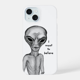 Graue Alien, ich wollte zu glauben iPhone 15 Hülle