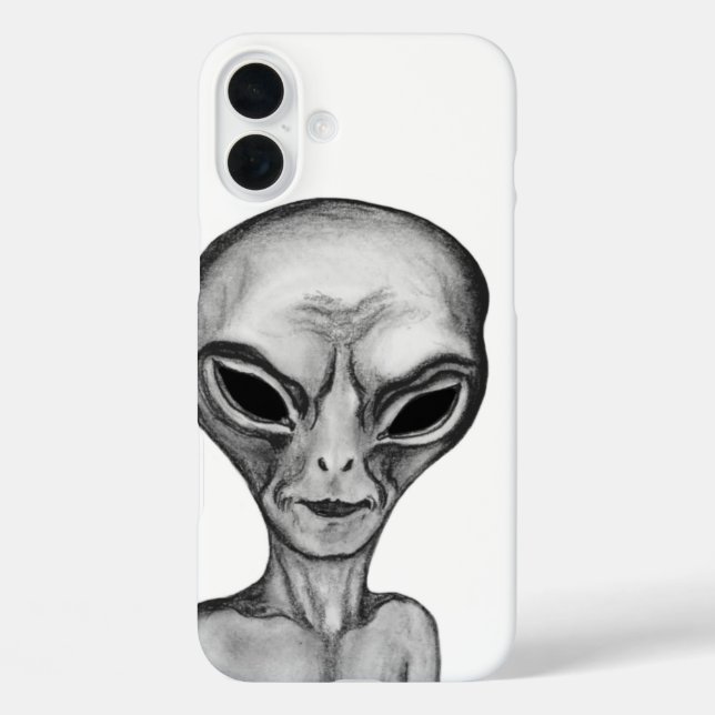 Graue Alien, ich wollte zu glauben iPhone 16 Plus Hülle (Rückseite)