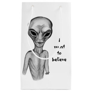 Graue Alien, ich wollte zu glauben Kleine Geschenktüte