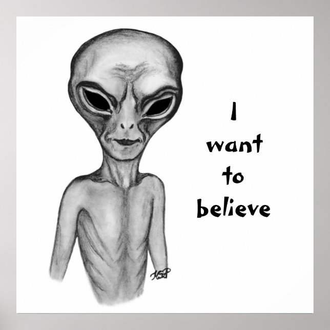 Graue Alien, ich wollte zu glauben Poster (Vorne)