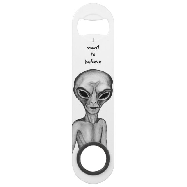 Graue Alien, ich wollte zu glauben Speed Flaschenöffner (Vorderseite)