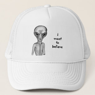 Graue Alien, ich wollte zu glauben Truckerkappe