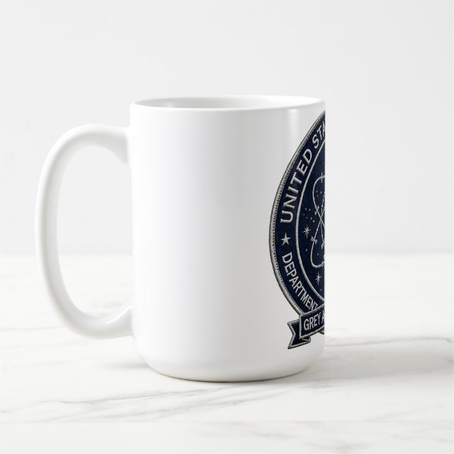 Graue Alien-Kampfeinheit Kaffeetasse (Links)
