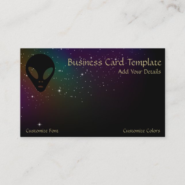 Graue Alien - Logo Alte Alien Visitenkarte (Vorderseite)