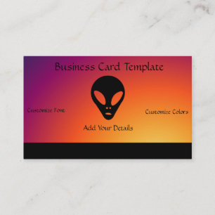 Graue Alien - Logo Alte Alien Visitenkarte