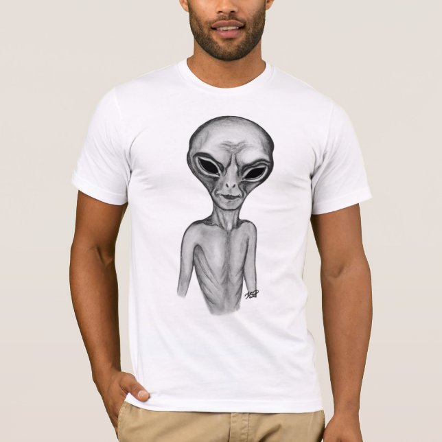Graue Alien T-Shirt (Vorderseite)