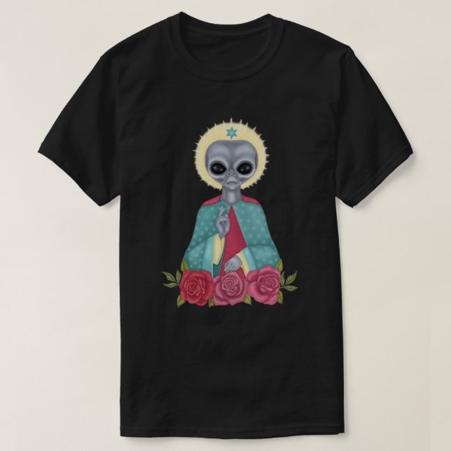 Graue Alien T-Shirt (Design vorne)
