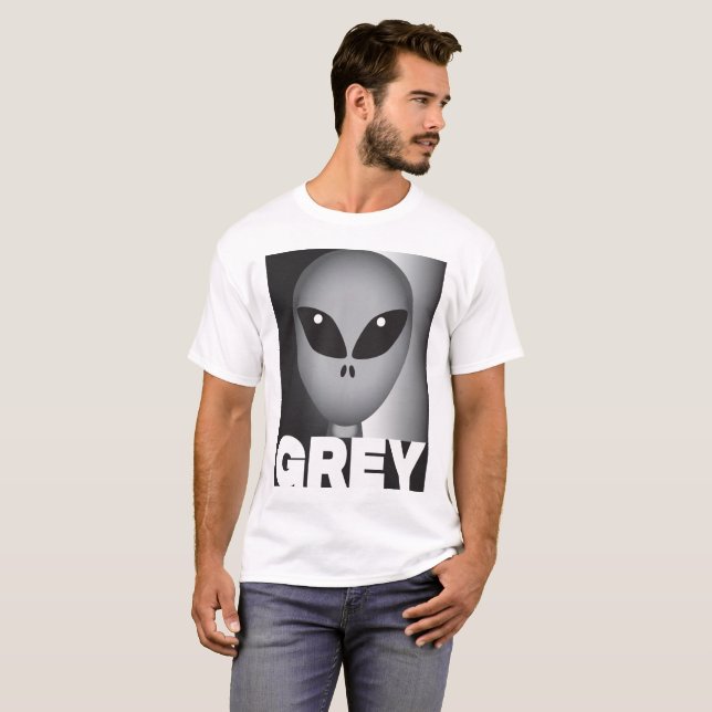 Graue Alien T-Shirt (Vorne ganz)