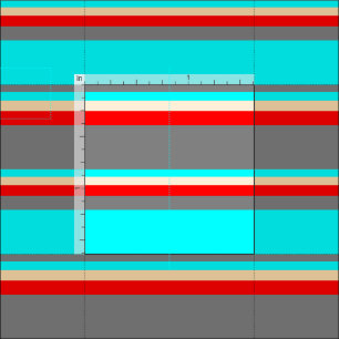 Graue, Aqua, Tan und Rot farbige Streifen Stoff
