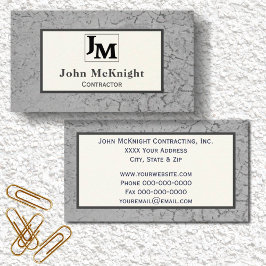 Graue Asphalttextur mit eigenem Logo Visitenkarte