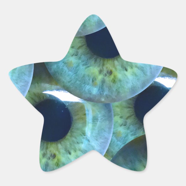 graue Augapfel Stern-Aufkleber (Vorderseite)