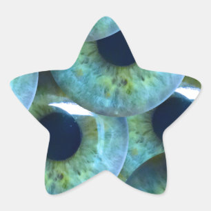 graue Augapfel Stern-Aufkleber