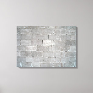 Graue Backsteinmauer-Beschaffenheit Leinwanddruck