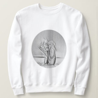 Graue Ballettschuhe Einfache Ballerina Sweatshirt