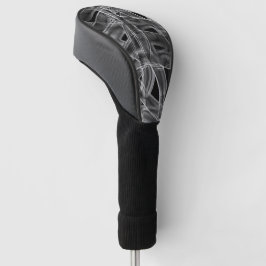 Graue, bandförmige Kurven, hervorgehobene Linien i Golf Headcover