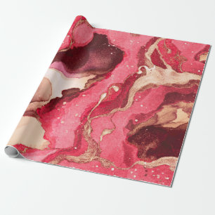 Graue Batik-Illustration. Weiße seidige Textur. Ro Geschenkpapier