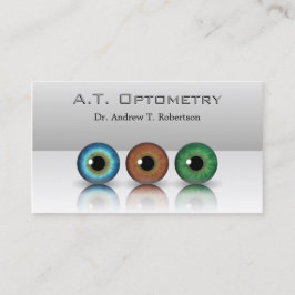 Graue Berufliche Optometristen-Augenbälle Optometr Visitenkarte
