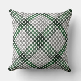 Graue bis grüne Bälle oder Löcher, quergelehntes Q Kissen