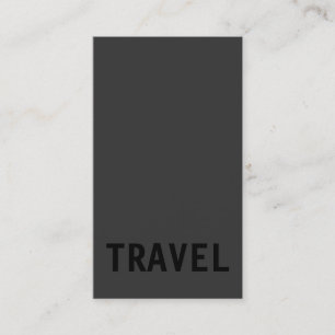Graue Black Out Travel Agent Vertikale Visitenkart Visitenkarte
