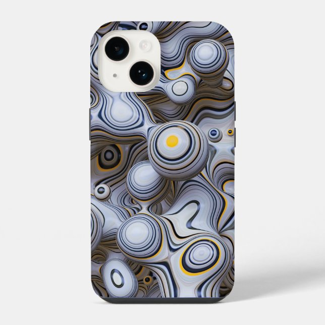 Graue Blase Abstract | iPhone 14 Case-Mate Hülle (Rückseite)