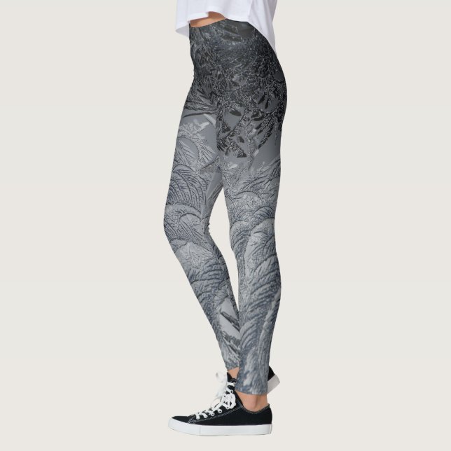 Graue Blätter Leggings (Links)