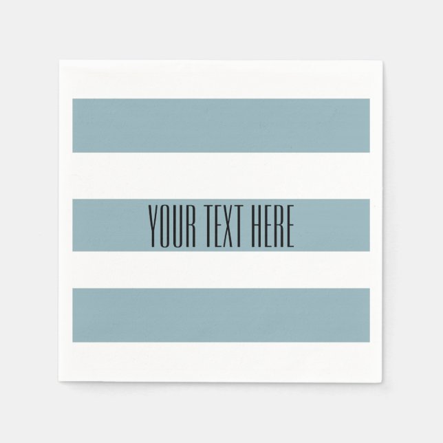 Graue blaue Streifen Serviette (Vorderseite)