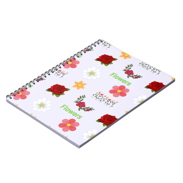 Graue Blume Notizblock (Linke Seite)
