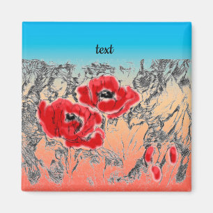 Graue Blume, Pfefferlinge, Blumengras Magnet
