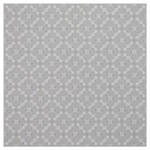 Graue Blume & Square Polka Dots Stoff