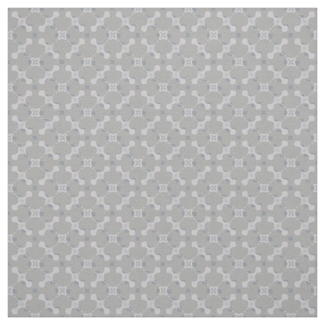 Graue Blume & Square Polka Dots Stoff (Muster)