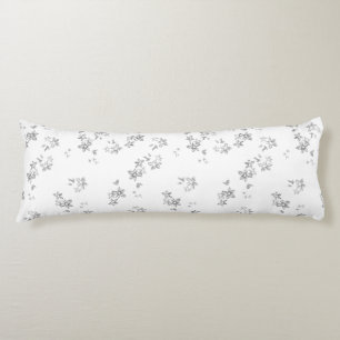 Graue Blumen-Körperkissen Eleganter minimaler Ko Seitenschläferkissen