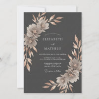 Graue Blumenanordnung Hochzeit