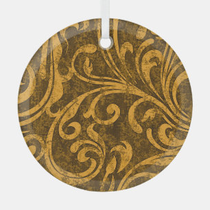 Graue Blumenelemente, hochauflösende nahtlose Text Ornament Aus Glas