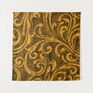 Graue, blumige, hochauflösende, nahtlose Textur. Wandteppich