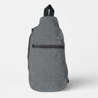 Graue Blüten Crossbody Bag