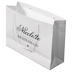 Graue Brautjungfer-Herzen-Hochzeit mit individuell Große Geschenktüte
