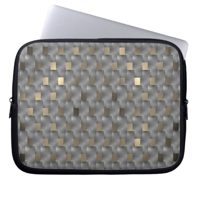 Graue Bretter auf hellbraunem bis dunklem Hintergr Laptopschutzhülle (Vorderseite)