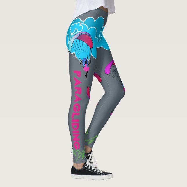 Graue bunte Elf Paraglide Leggings (Rechts)