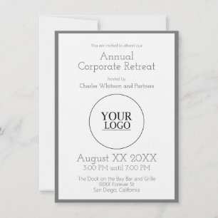 Graue Business- oder Firmenveranstaltung mit eigen Einladung