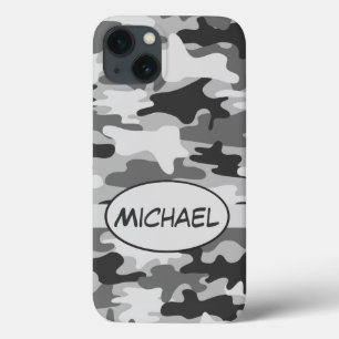 Graue Camouflage Camouflage Name Personalisiert Case-Mate iPhone Hülle