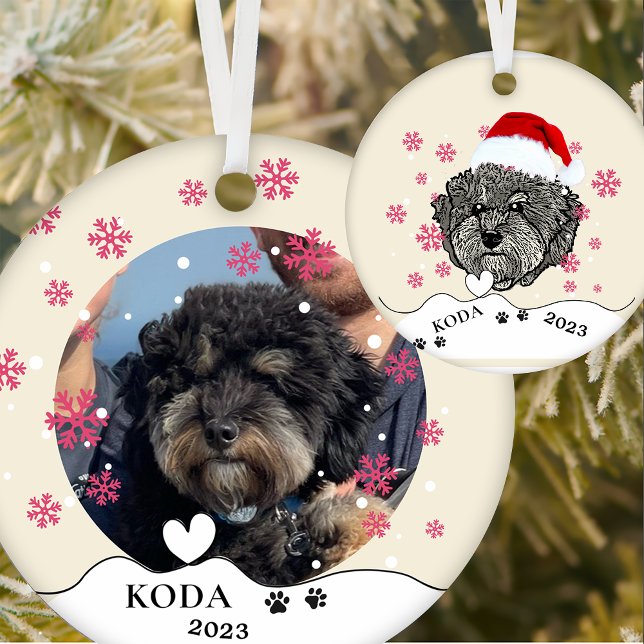 Graue Cavoodle Hund Personalisiert Zeichn Hand Keramik Ornament (Von Creator hochgeladen)