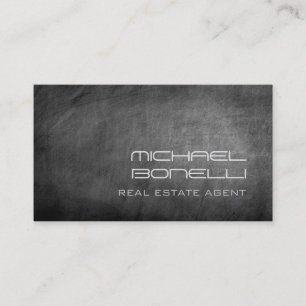 Graue Chalkboard Real Anwesen Agent Business Card Visitenkarte